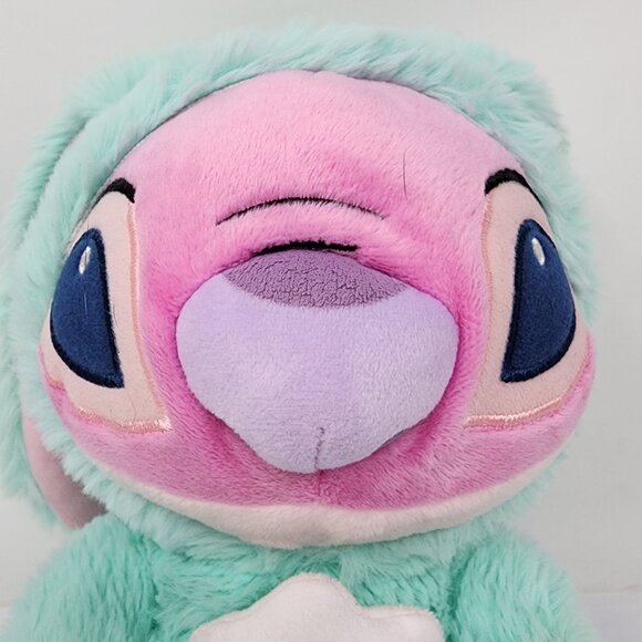 Disney Store 2019 Lilo Stitch Angel Pink Easter Bunny 12" Plush Toy - Picture 7 of 9